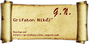 Grifaton Niké névjegykártya